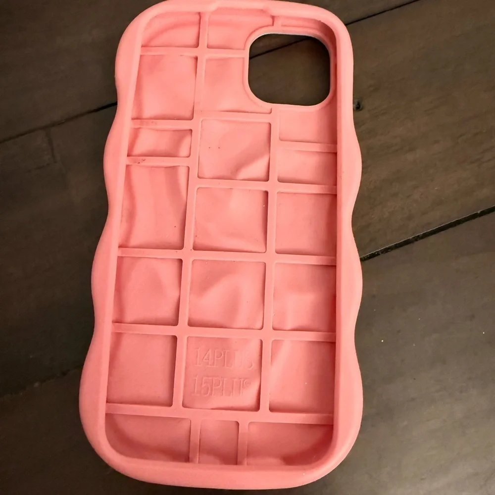 Apple Pink and Blue Cartoon Character Phone Case